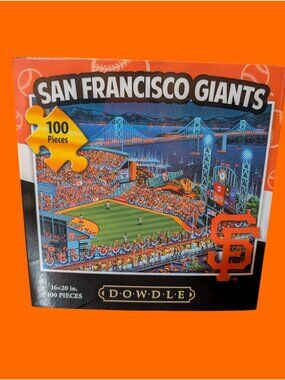 San Francisco Giants 100-Piece Puzzle 16x20 Inches By Dowdle Made In USA Vibrant